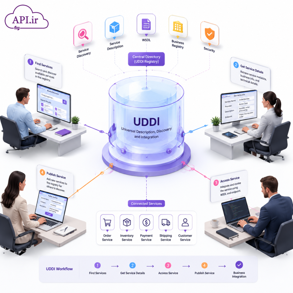 UDDI چیست؟ راهنمای جامع دفترچه تلفن وب سرویس‌ها