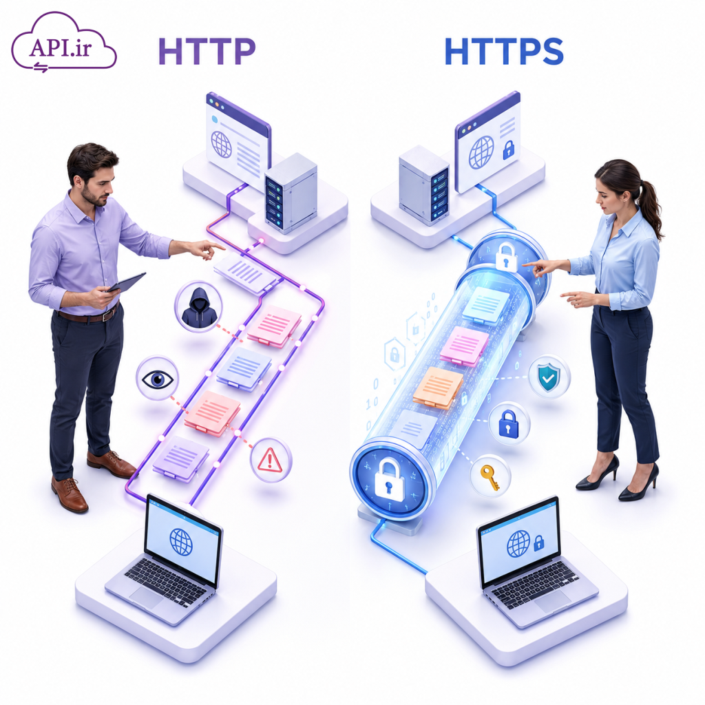 تفاوت HTTP و HTTPS چیست؟ راهنمای کامل امنیت و سئو سایت