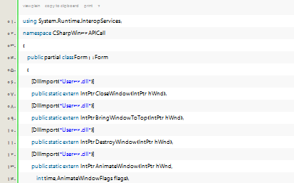 برنامه زیر 4 تابع API را مورد بررسی قرار داده است .