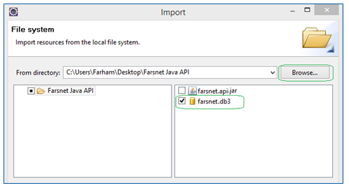 API تحت JAVA فارس‌نت