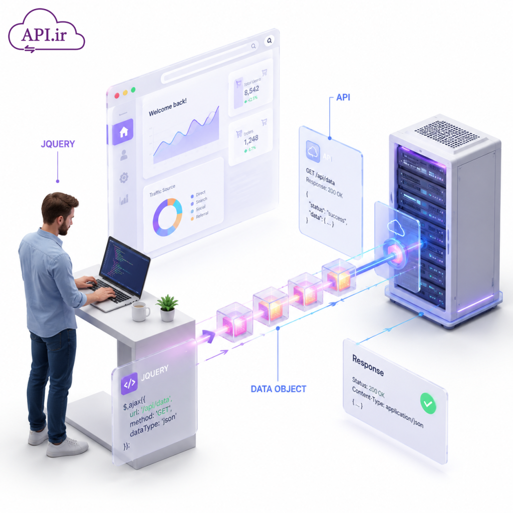آموزش جامع تبادل شی (Object) با JQuery و API (راهنمای ۲۰۲۶)