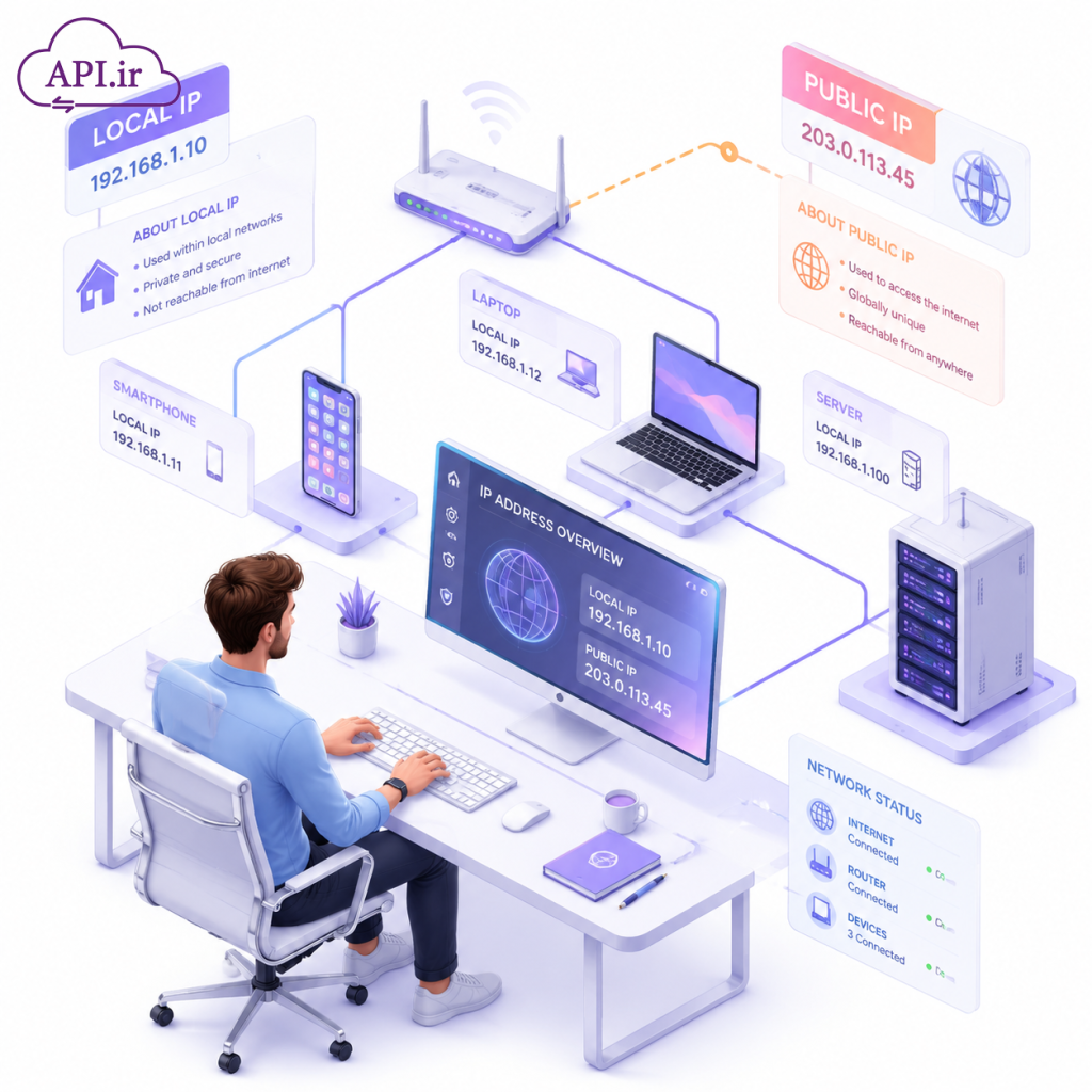 آی پی (IP) چیست؟ راهنمای جامع شناخت، یافتن و تغییر آدرس IP