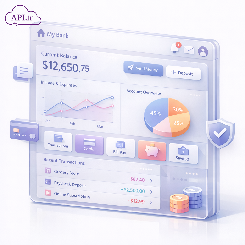 انواع وب سرویس بانک (API) راهنمای کامل سرویس‌های مالی برای کسب‌وکارها