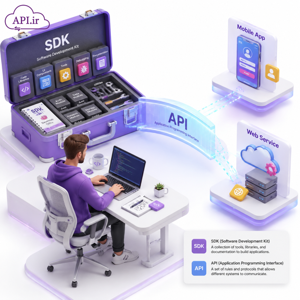 تفاوت SDK و API چیست؟ راهنمای کامل برای توسعه‌دهندگان هوشمند