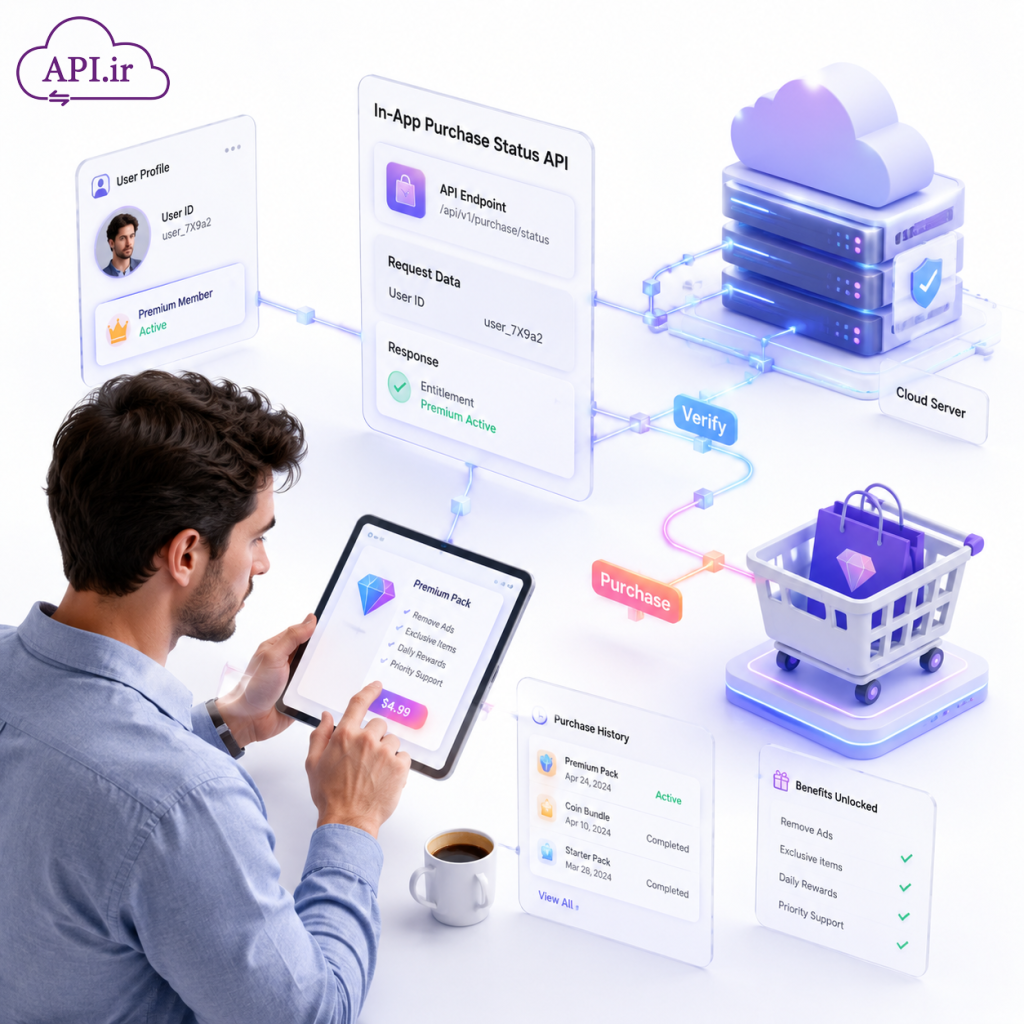 راهنمای کامل استفاده از API وضعیت خرید درون برنامه کافه بازار