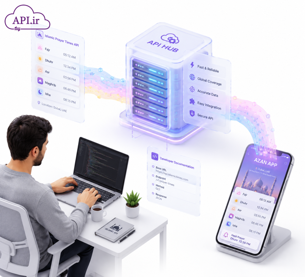 راهنمای کامل استفاده از وب سرویس دریافت اوقات شرعی برای برنامه‌نویسان