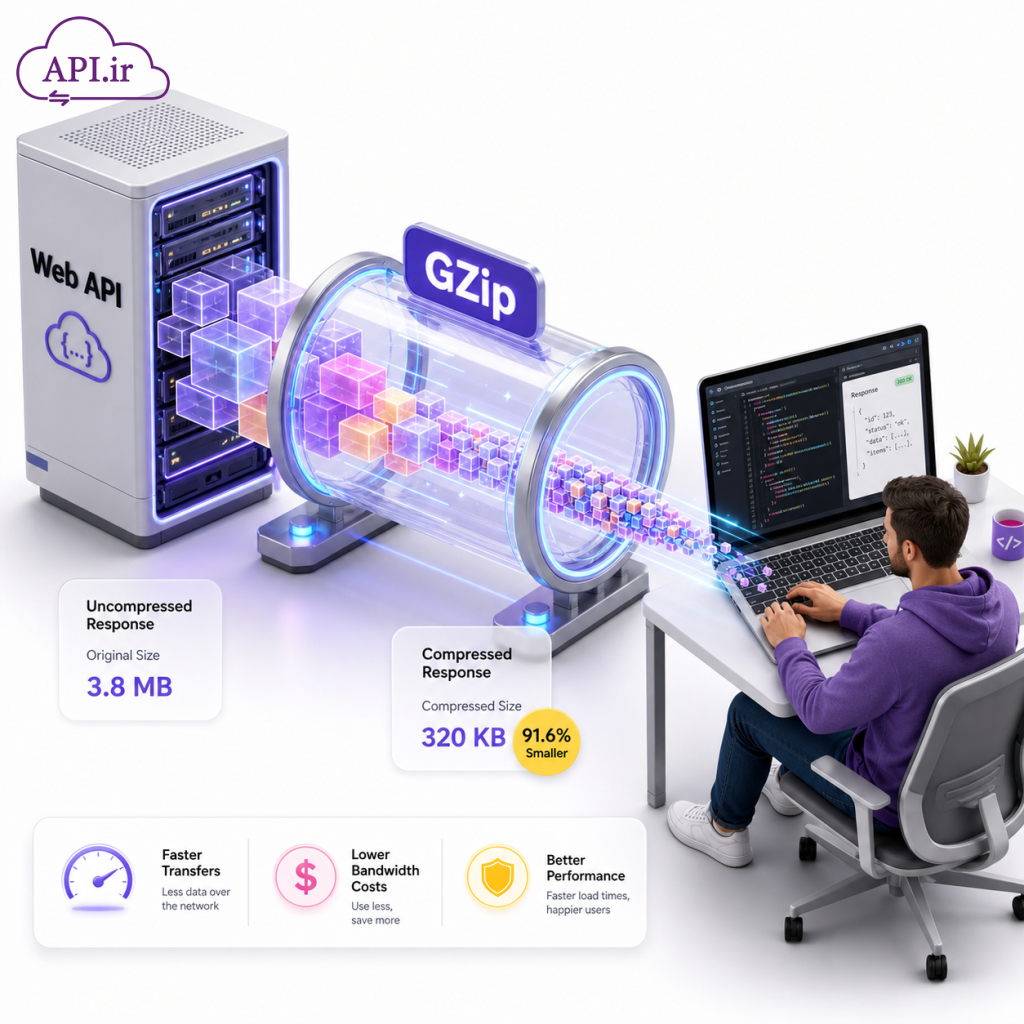 راهنمای کامل فشرده سازی Web API با GZip در ASP.NET Core