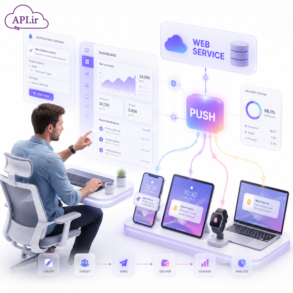 وب سرویس پوش نوتیفیکیشن راهنمای جامع و کاربردی API چابک