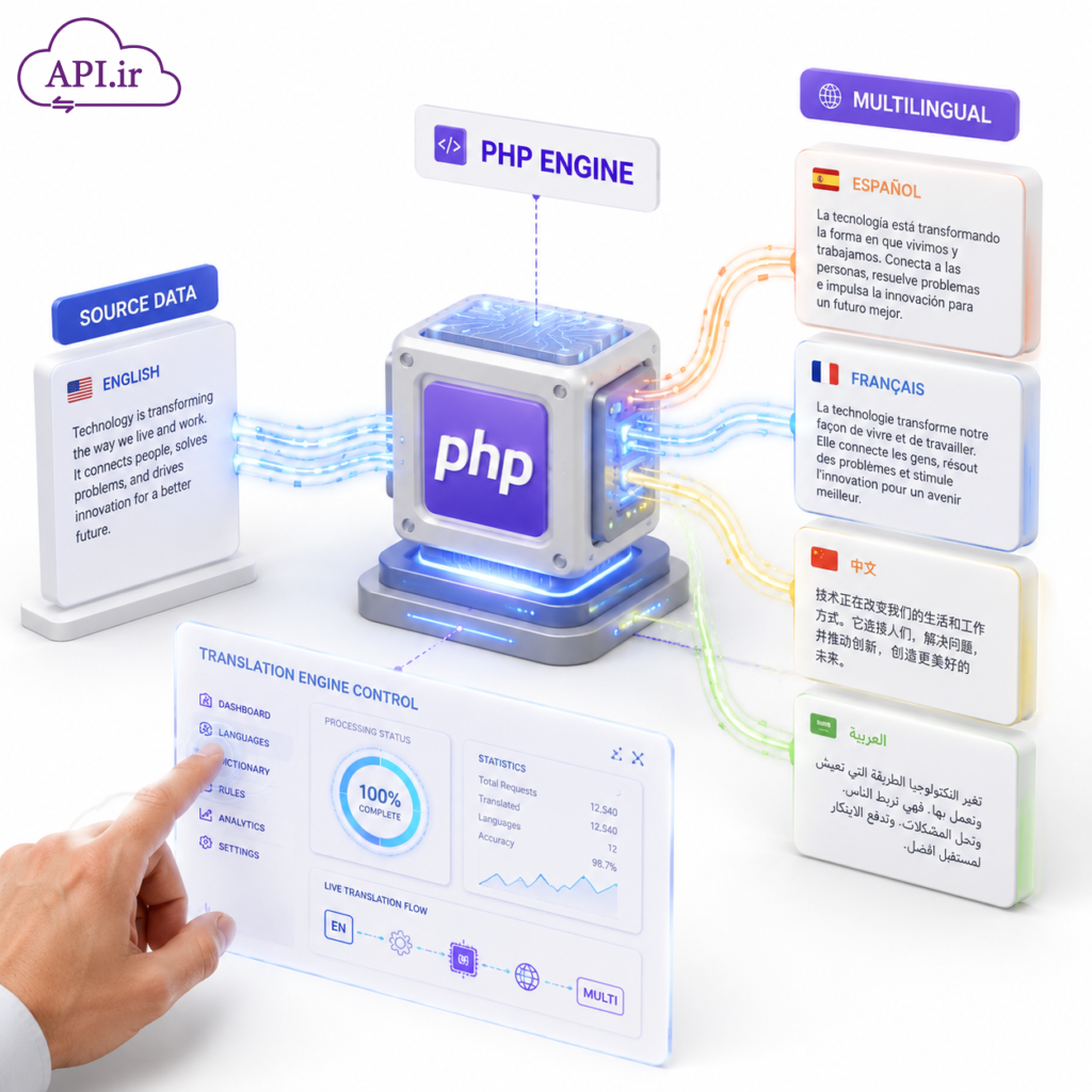راهنمای کامل و نمونه کد PHP مترجم گوگل بدون API