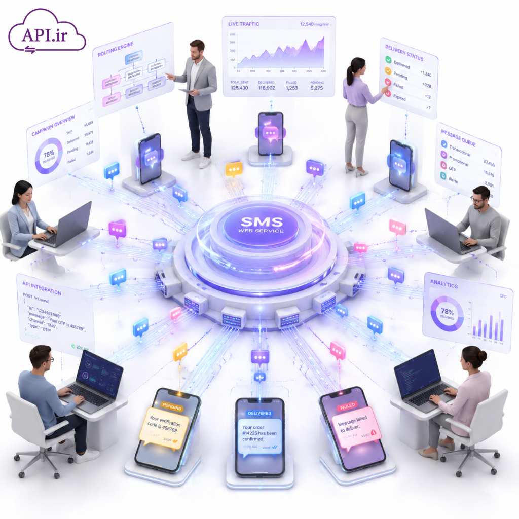 راهنمای جامع API پیامک؛ از مفاهیم پایه تا کاربردهای حرفه‌ای
