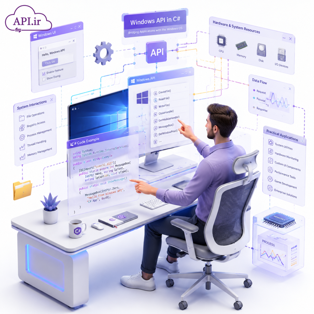 راهنمای جامع فراخوانی توابع API ویندوز در سی شارپ (Win32 API)