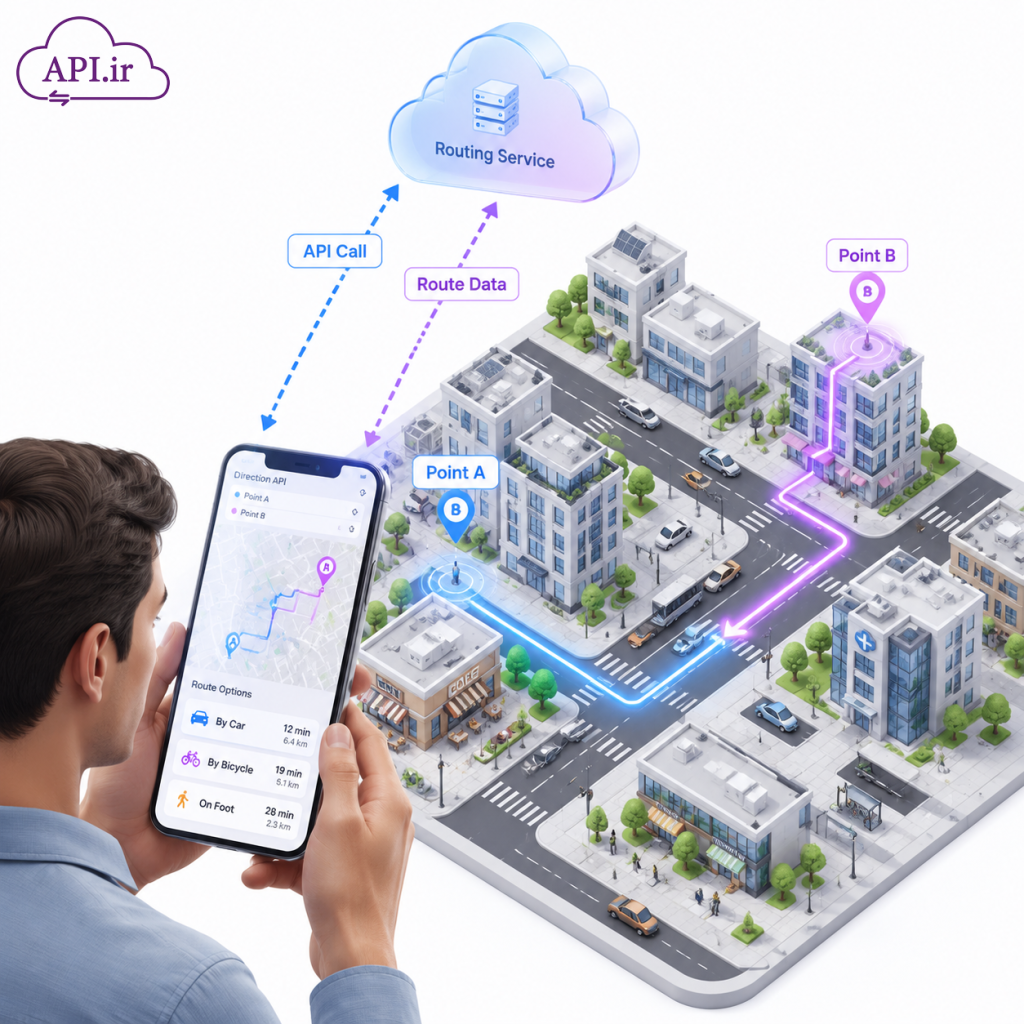 Direction API چیست؟ راهنمای کامل مسیریابی هوشمند برای اپلیکیشن‌ها 🚀