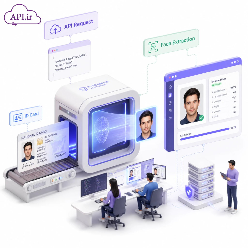 وب سرویس و API دریافت تصویر چهره روی کارت ملی - api.ir