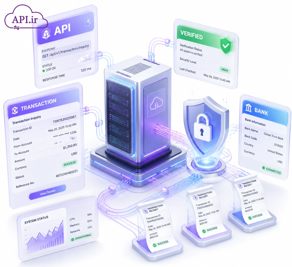 وب سرویس و API استعلام تراکنش بانکی