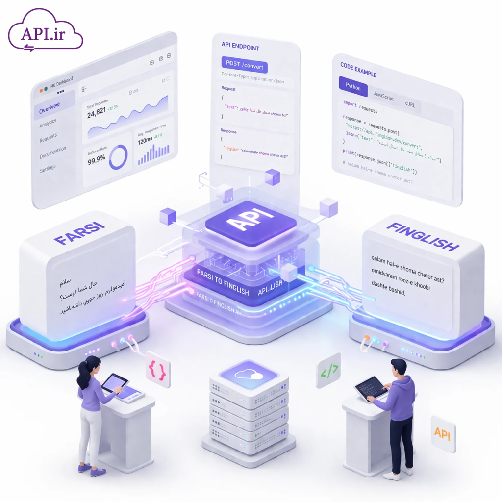 وب سرویس و API تبدیل نام فارسی به فینگلیش