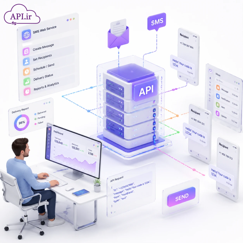 API ارسال پیامک چیست؟ راهنمای کامل استفاده برای کسب‌وکارها