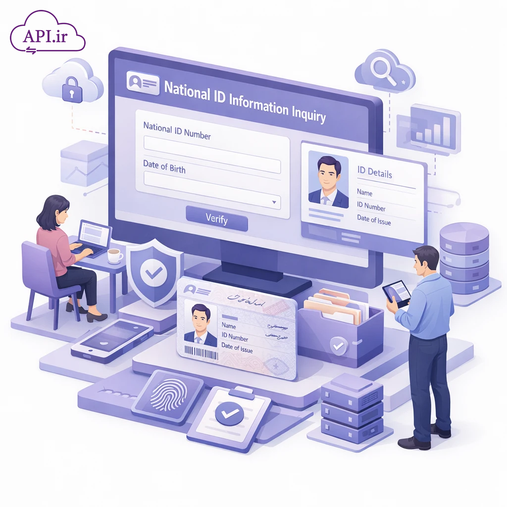 وب سرویس و API استعلام دریافت اطلاعات کارت ملی - api.ir