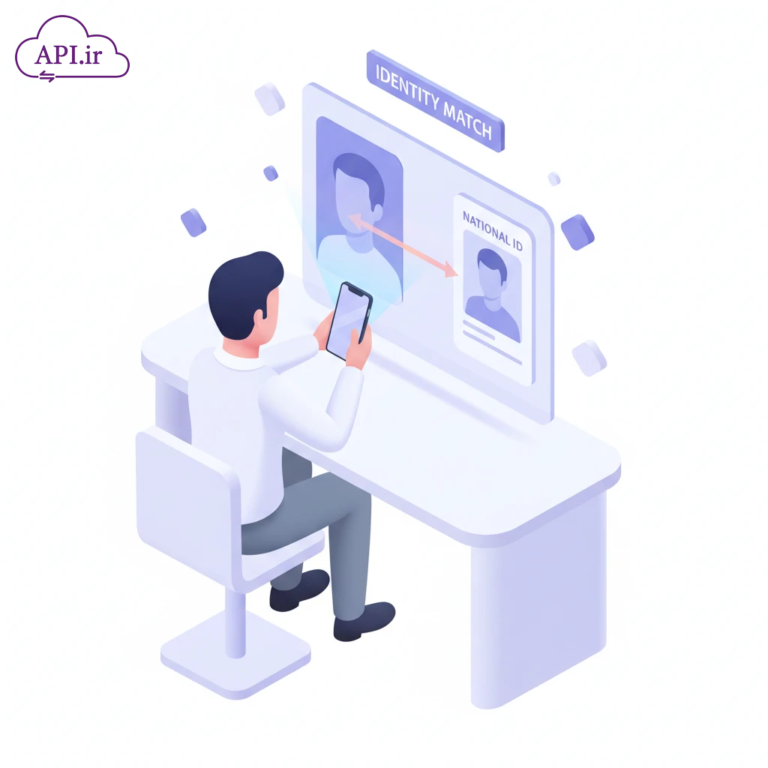 API انطباق ویدئو زنده با عکس کارت ملی - api.ir