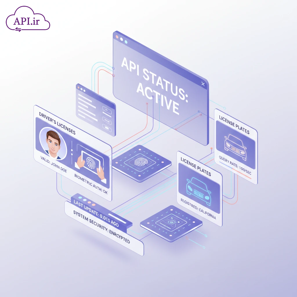 API استعلام وضعیت گواهینامه و پلاک فعال