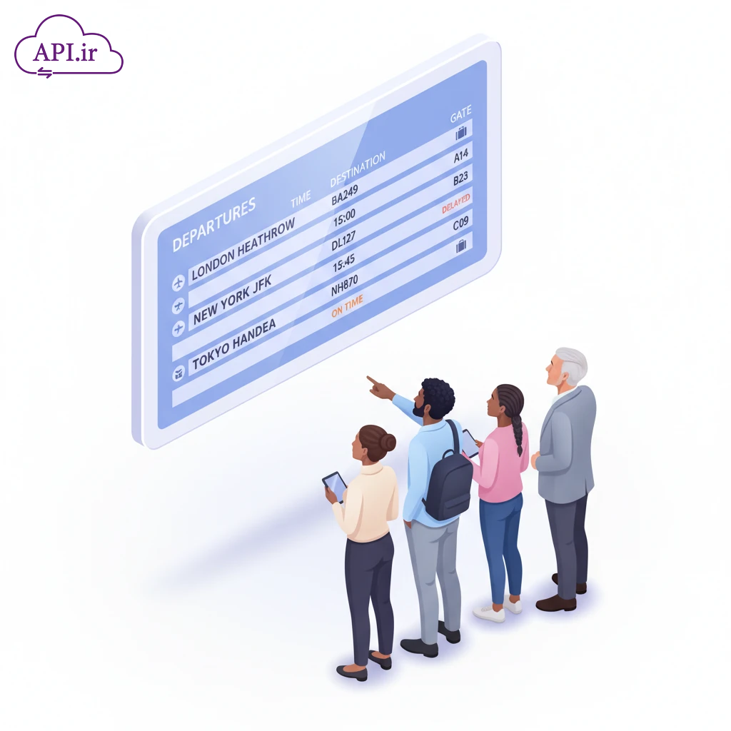 نحوه دریافت API تابلوی پرواز فرودگاه