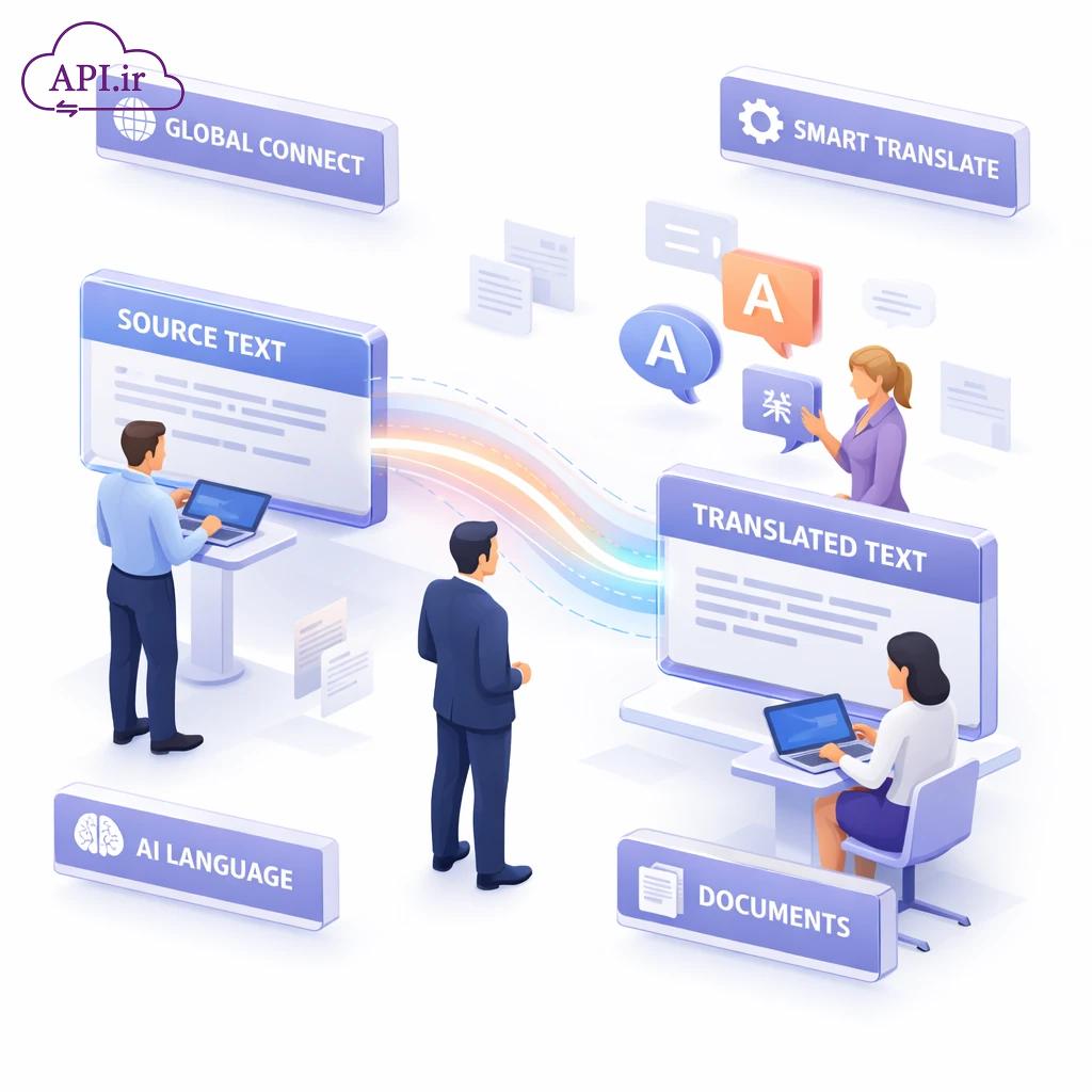راهنمای اتصال وب‌سایت به سرویس ترجمه آنلاین - api.ir