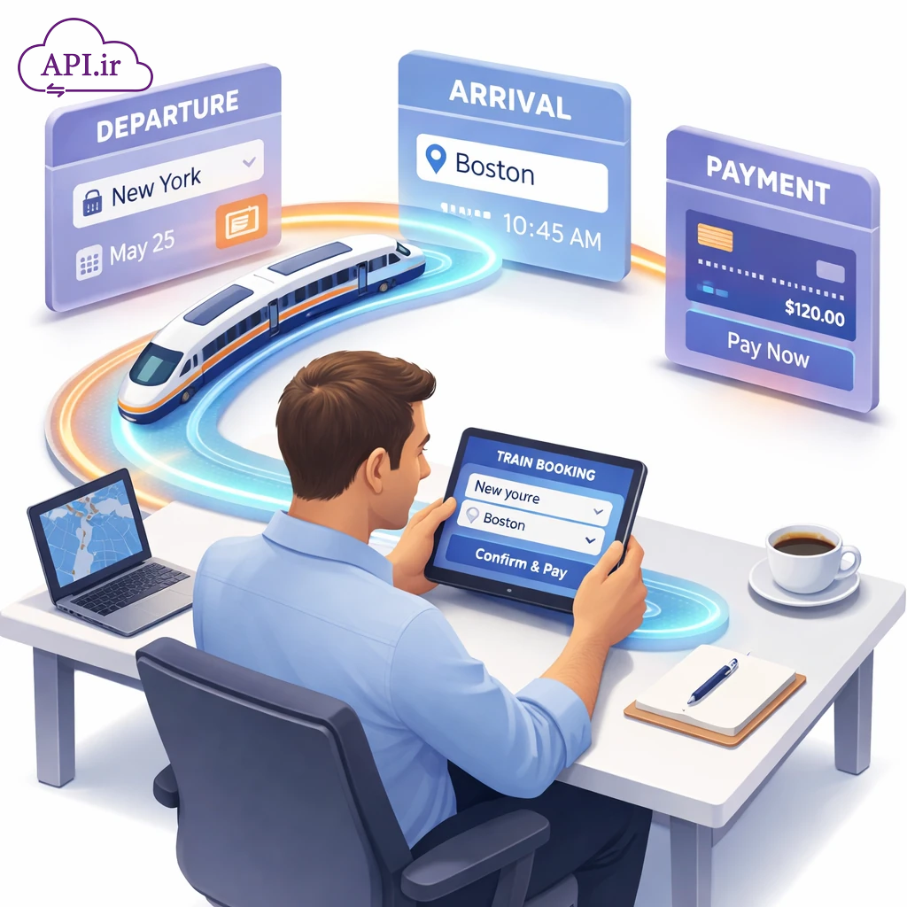 راهنمای کامل اتصال به وب‌سرویس (API) فروش بلیط قطار - API.ir