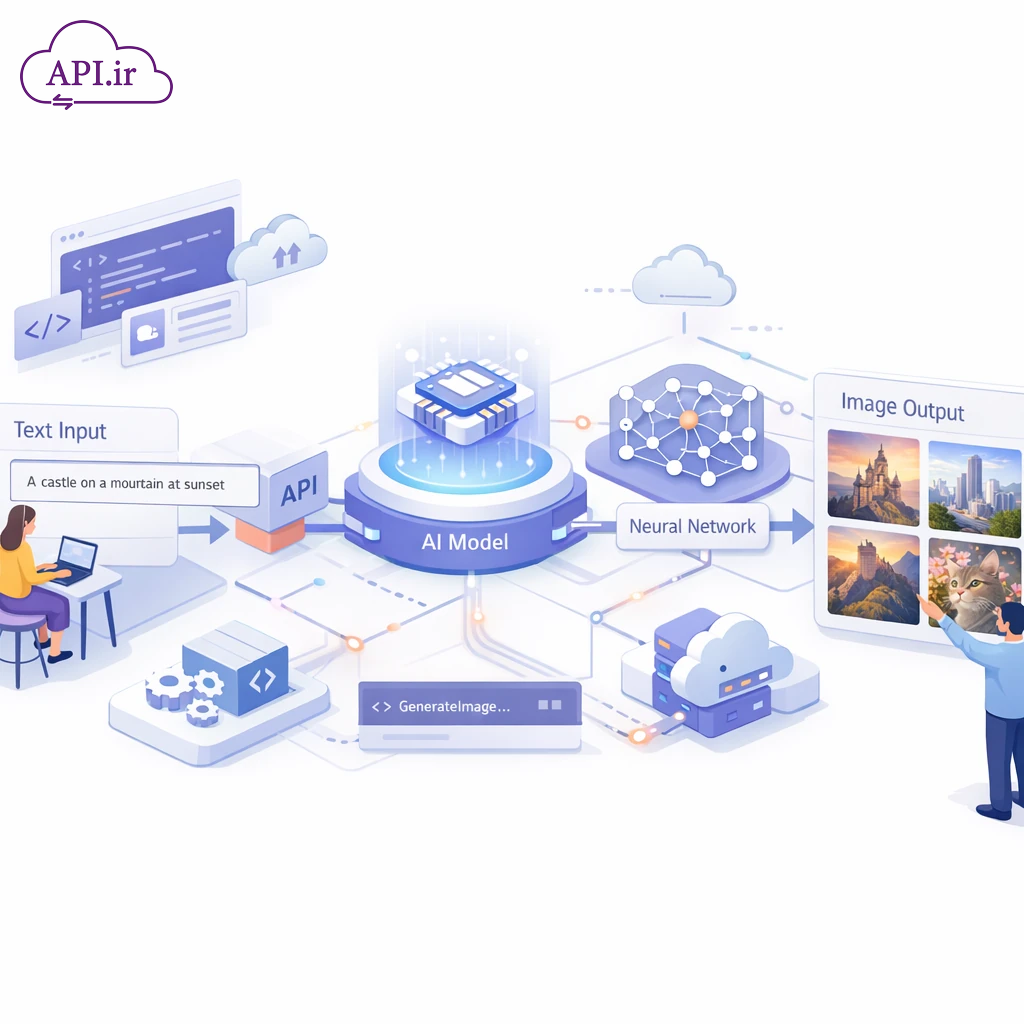 وب سرویس و API متن به تصویر (Text to Image) - api.ir