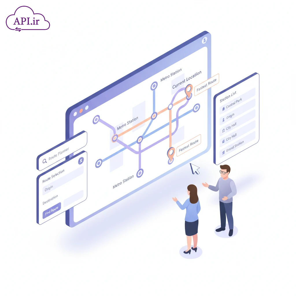 بررسی قابلیت‌های API نقشه و مسیریابی مترو