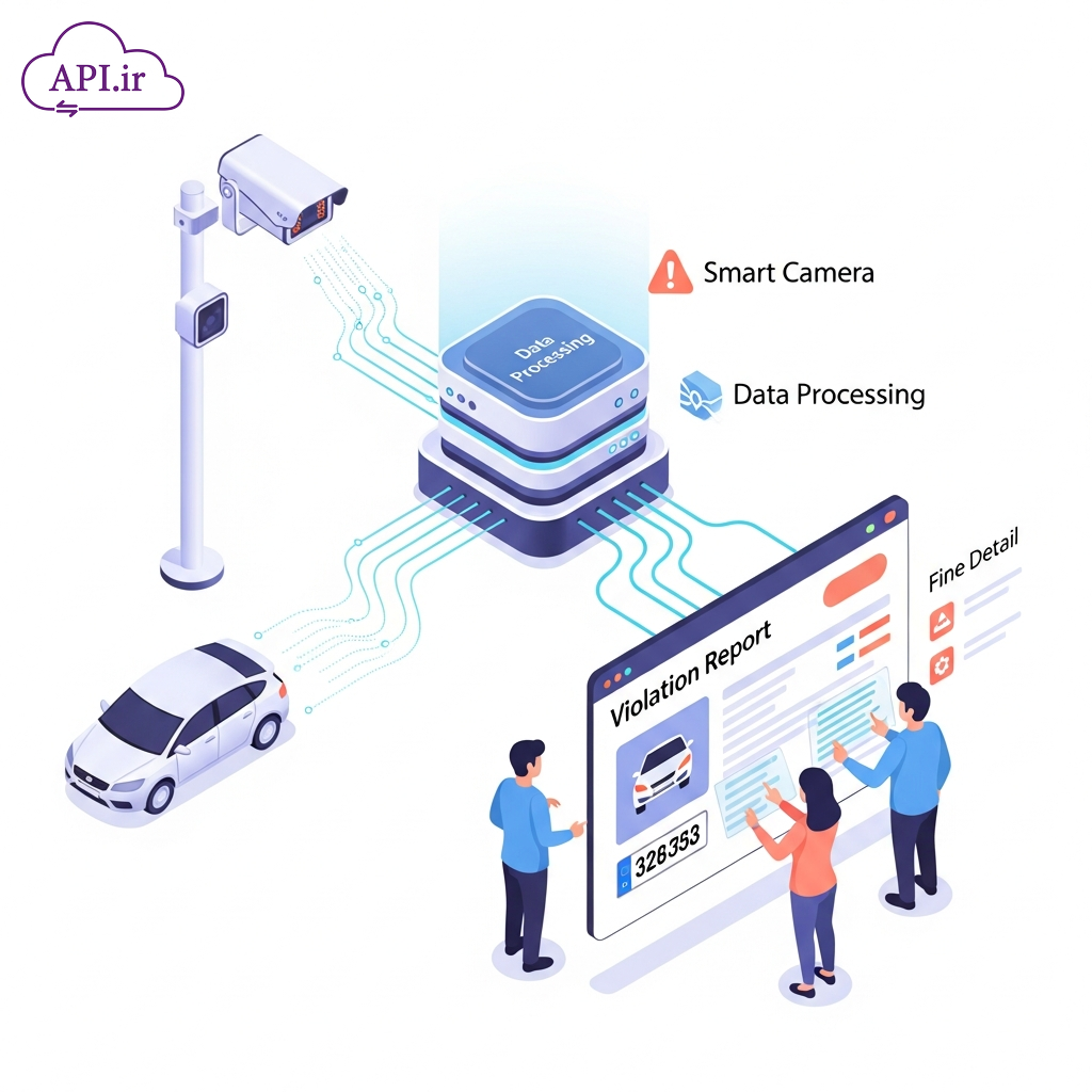 روش دریافت عکس پلاک هنگام جریمه شدن از طریق وب‌سرویس
