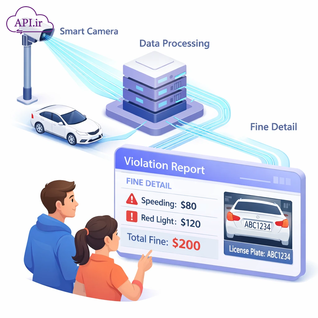 سامانه دریافت ریز خلافی خودرو با عکس