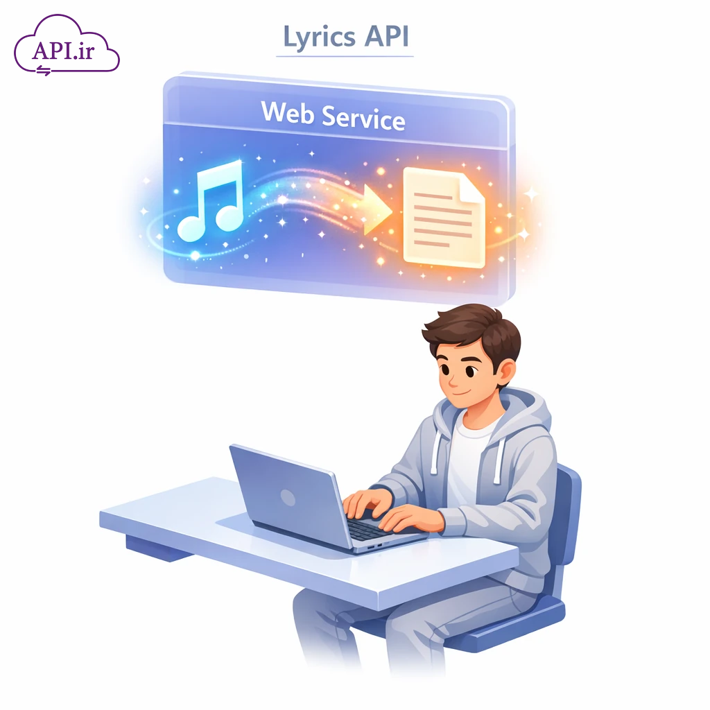 دریافت اطلاعات خواننده و متن آهنگ با استفاده از API - api.ir