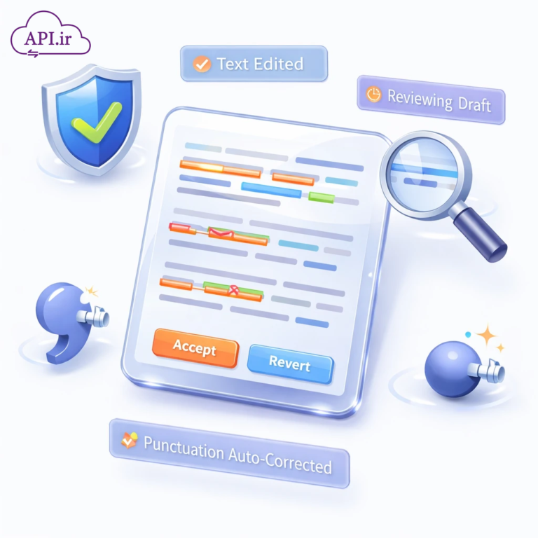 API و وب‌سرویس ویراستاری متن: اصلاح خودکار علائم نگارشی و نیم‌فاصله ...