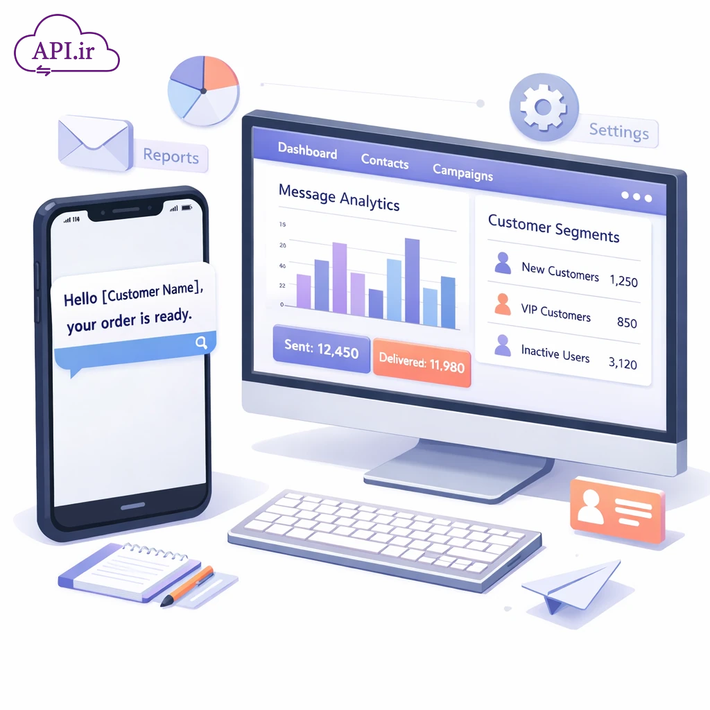 آموزش API ارسال پیامک با متن متغیر و اختصاصی برای هر کاربر