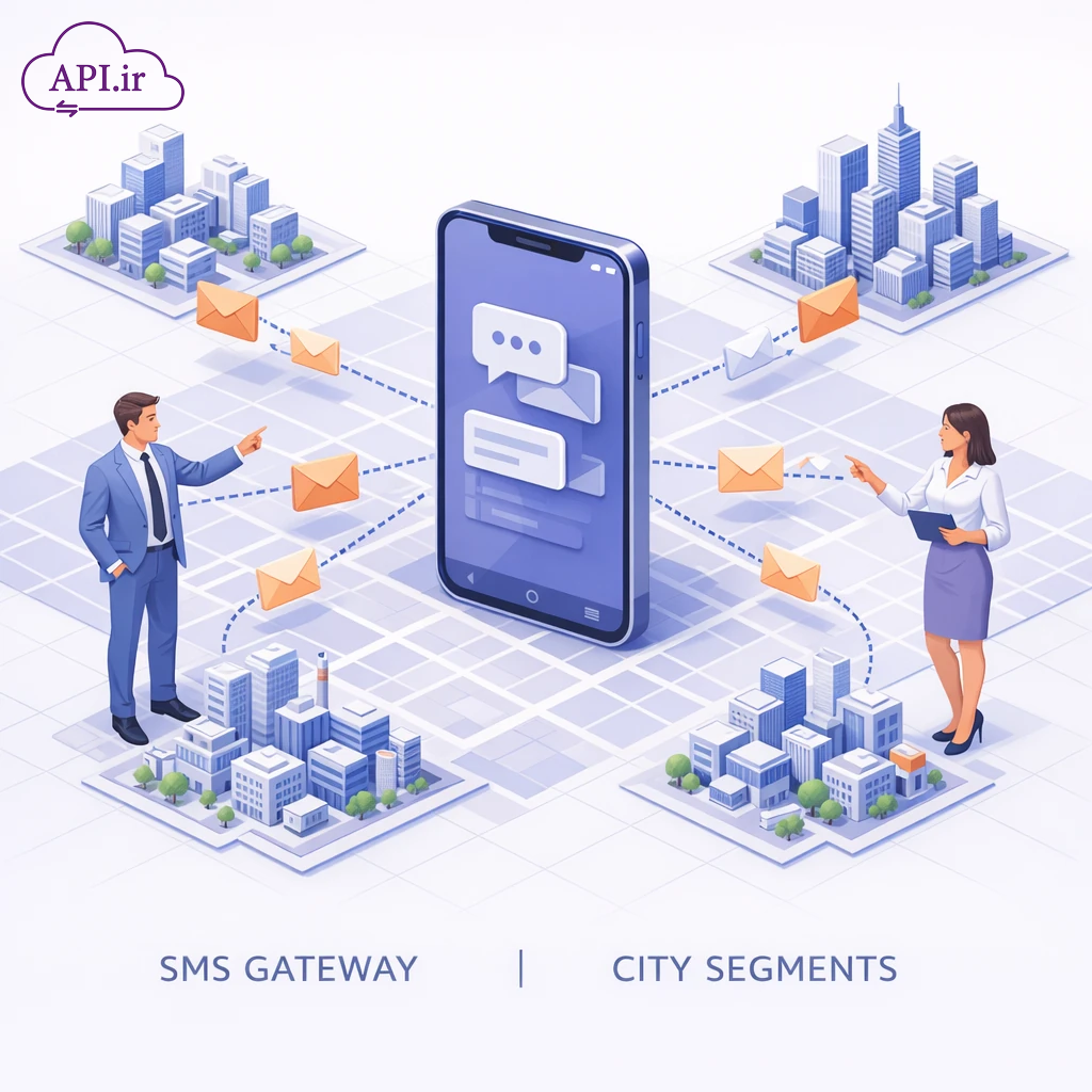 ارسال خودکار پیامک به مشتریان یک شهر خاص (از طریق API)