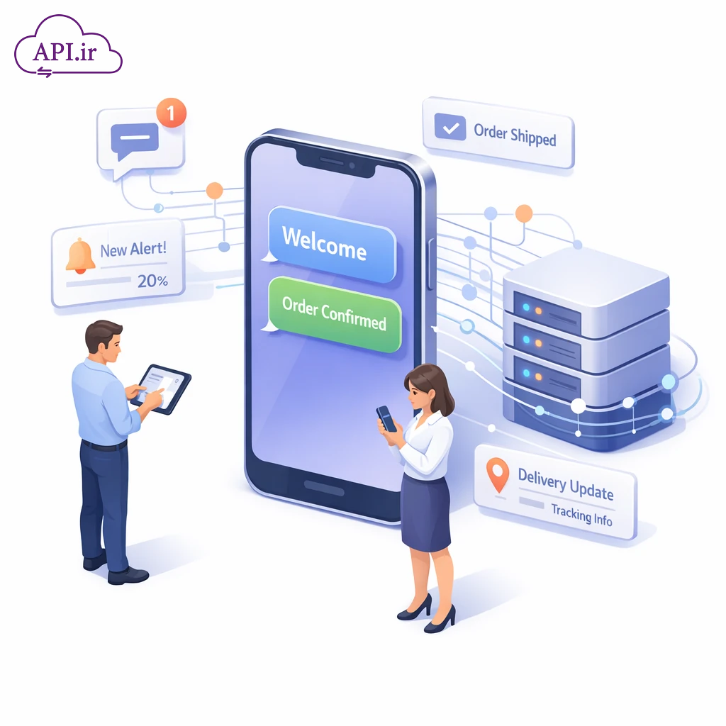 ارسال خودکار پیامک خوش‌آمدگویی و اطلاع‌رسانی سفارش به مشتریان