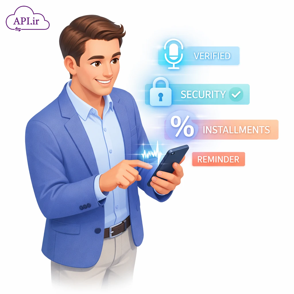 ارسال پیام صوتی تعاملی برای احراز هویت و یادآوری اقساط