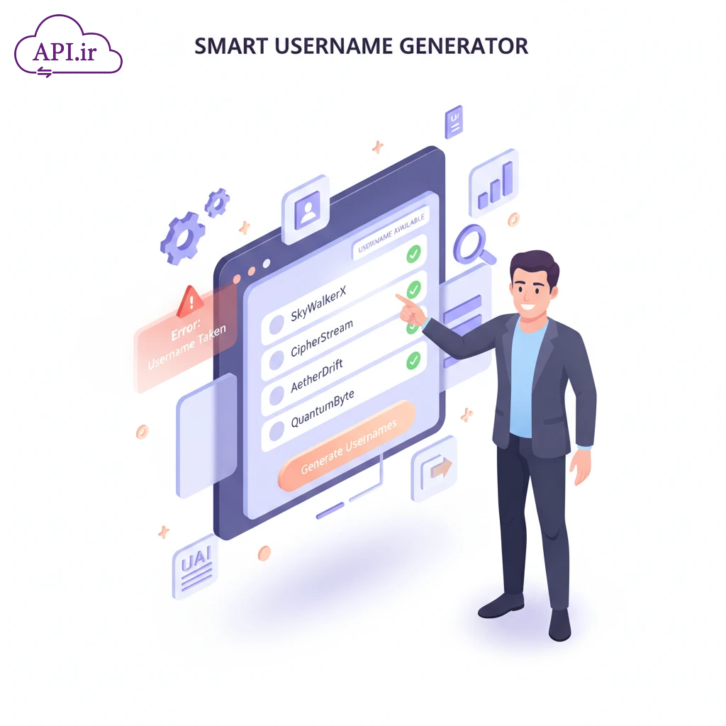 الگوریتم و API ساخت یوزرنیم (Username) از روی نام کاربران