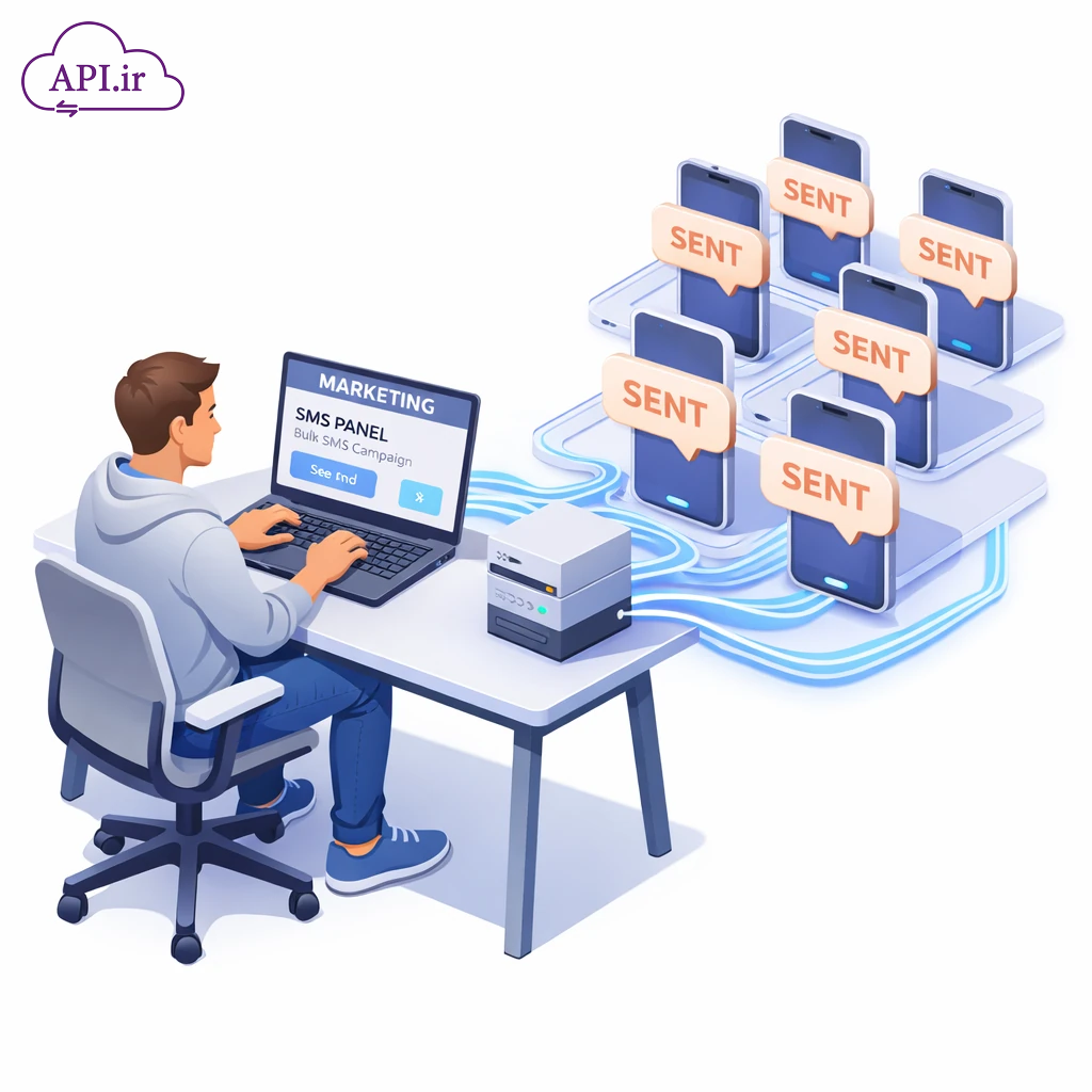 راهنمای جامع اتصال سایت به API ارسال پیامک انبوه و هدفمند