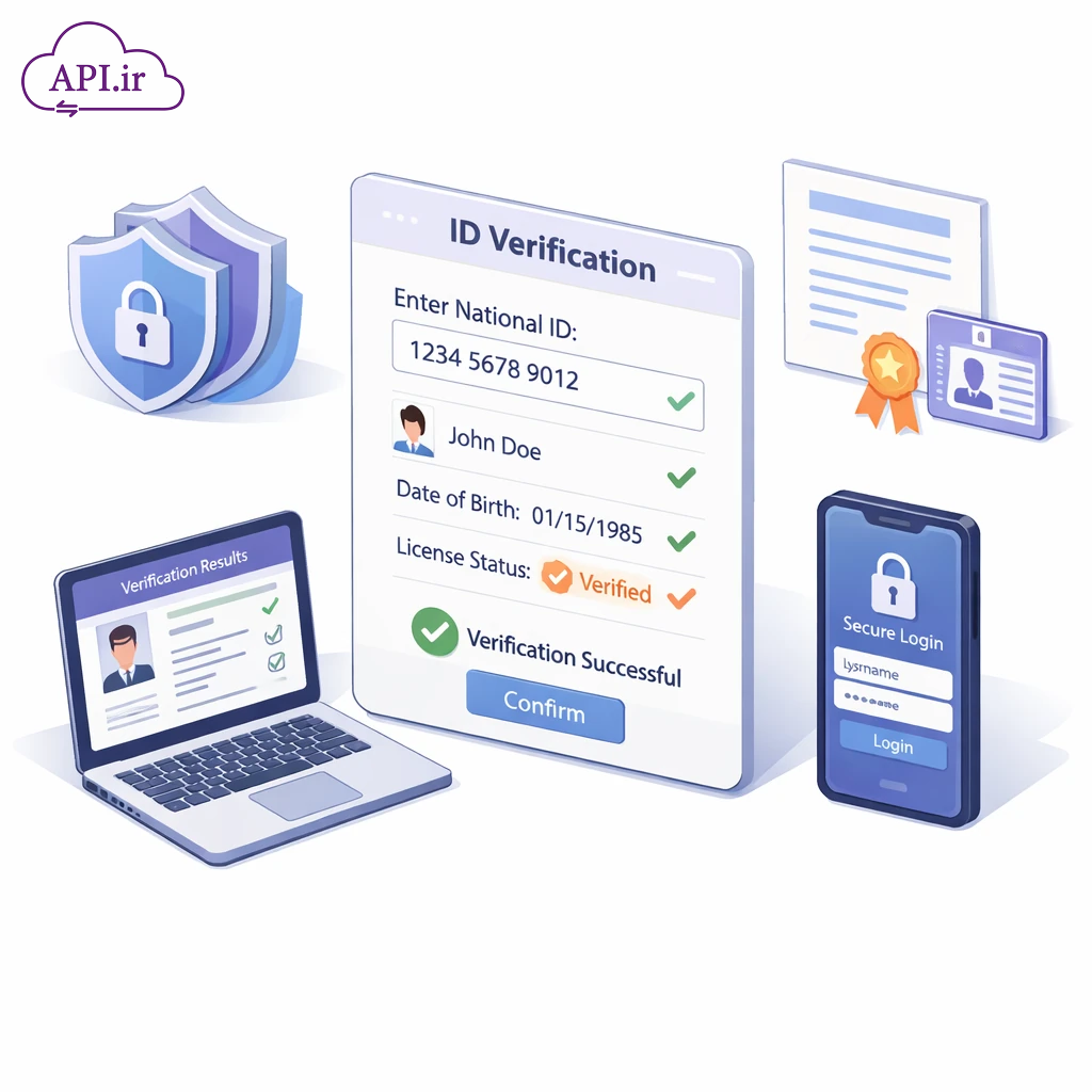 سرویس احراز هویت شغلی و بررسی مجوز با کد ملی
