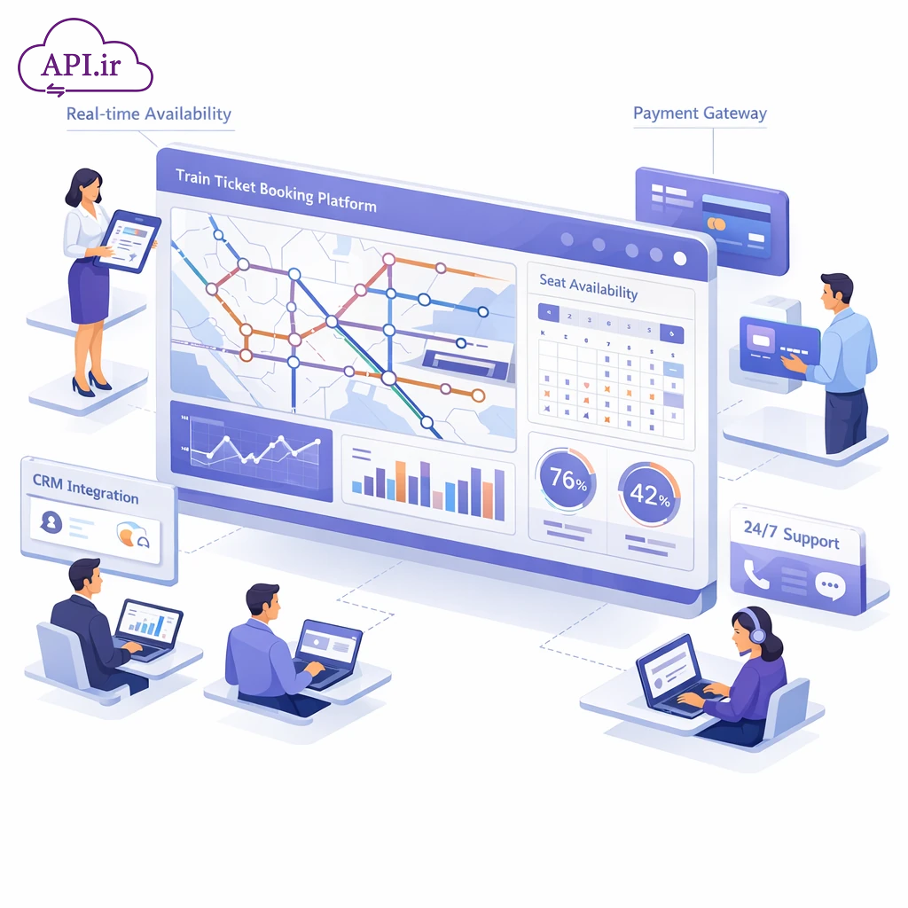 صفر تا صد دریافت و پیاده‌سازی وب‌سرویس (API) رزرو قطار