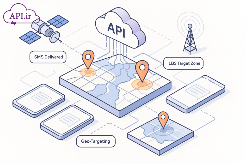 وب سرویس و API ارسال پیامک منطقه ای (LBS و نقشه)