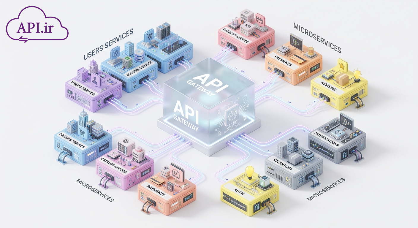 تفاوت API Gateway و Microservices دو یار جدانشدنی در دنیای نرم‌افزار 🚀