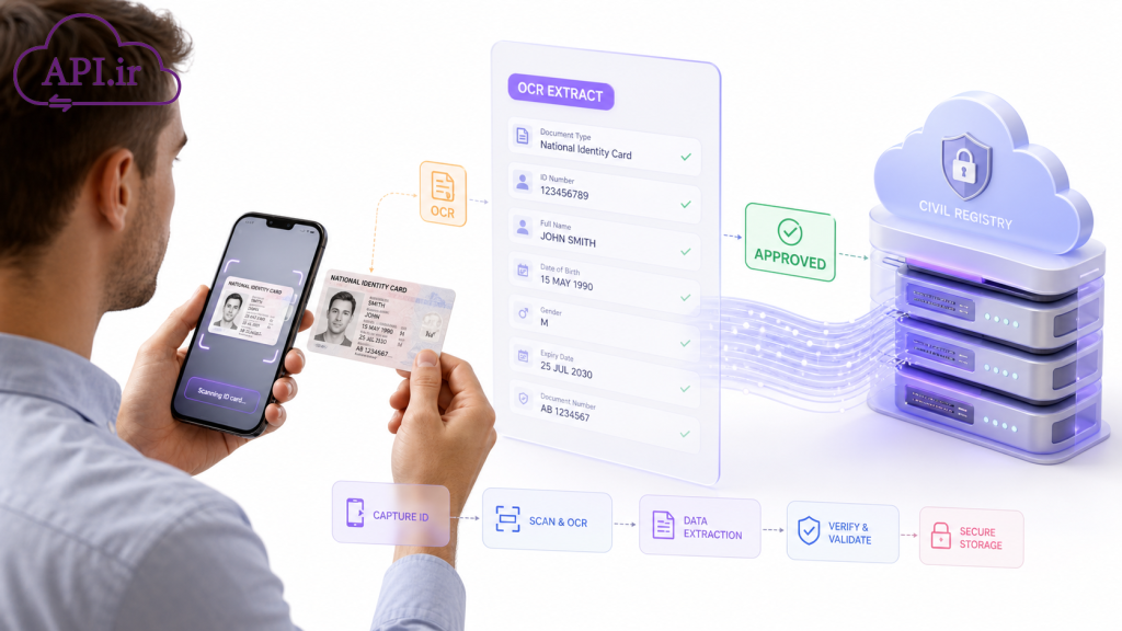 استخراج اطلاعات کارت ملی از تصویر + استعلام ثبت احوال