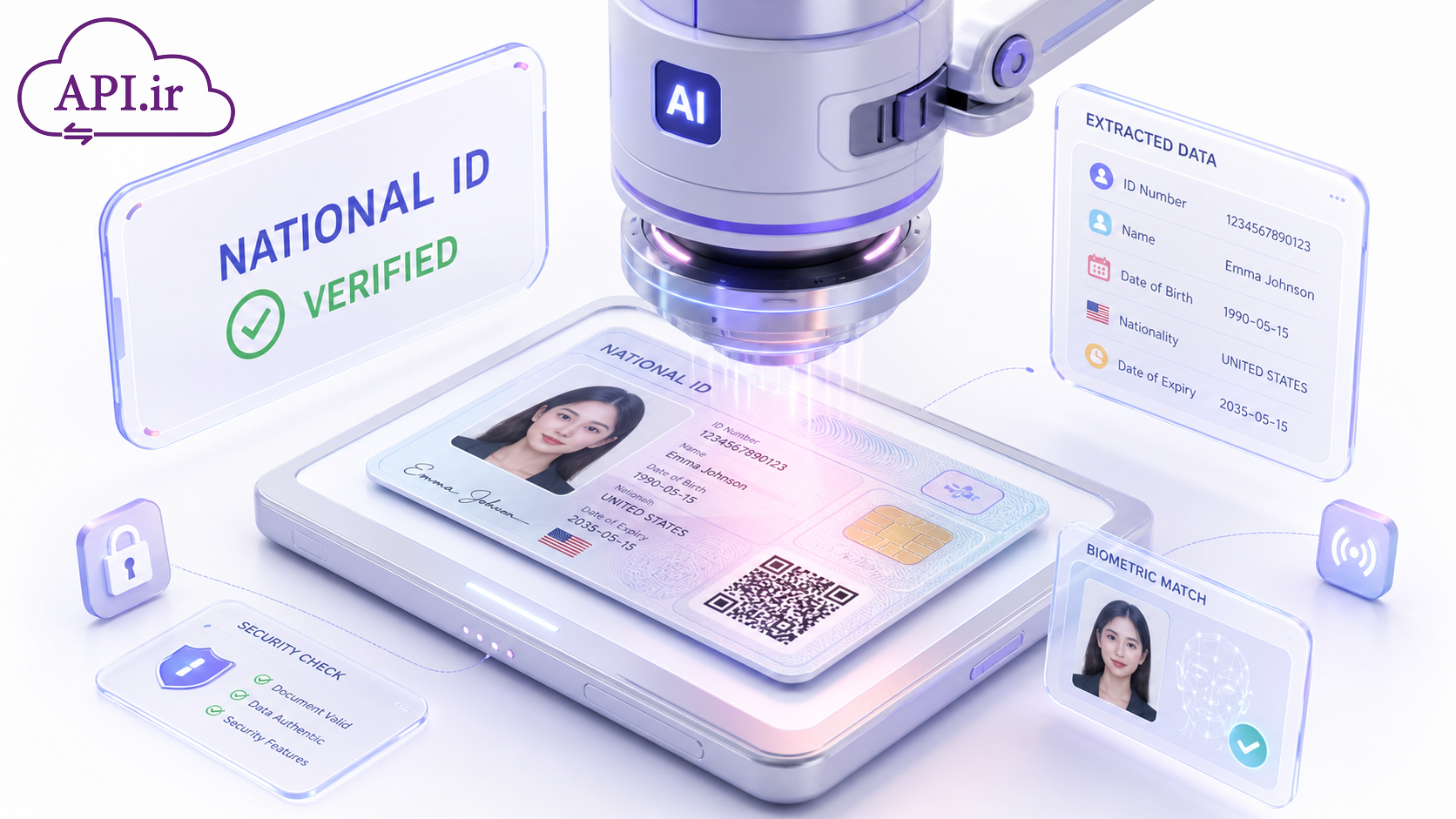 استخراج اطلاعات کارت ملی از تصویر + استعلام ثبت احوال