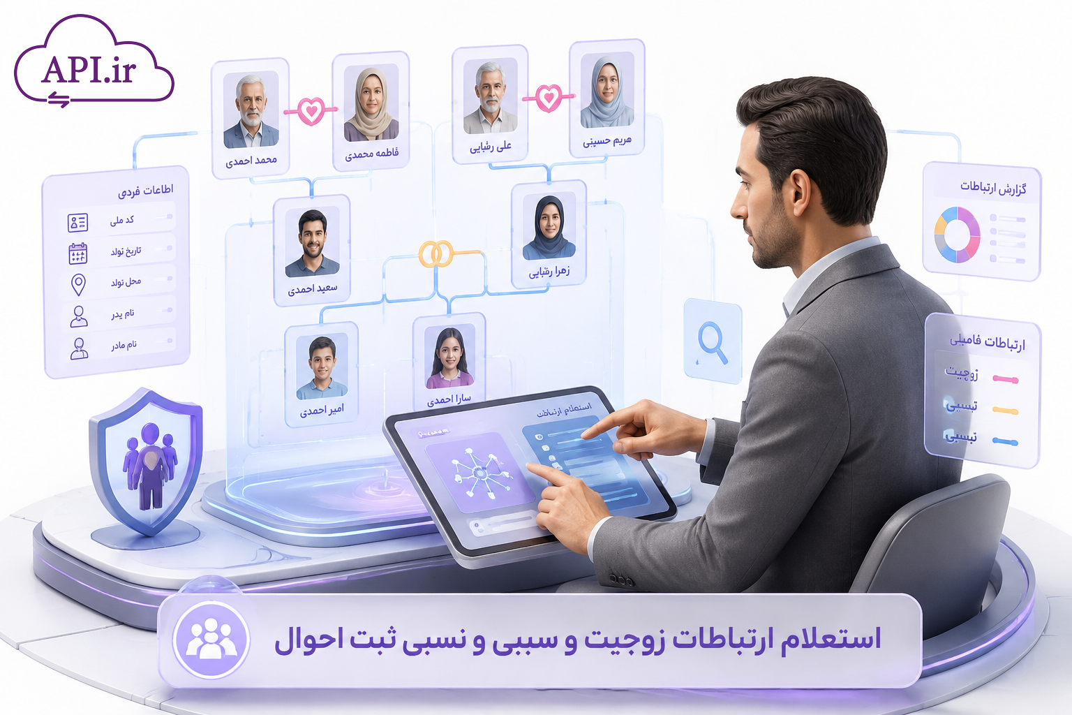 استعلام ارتباطات زوجیت، سببی و نسبی ثبت احوال