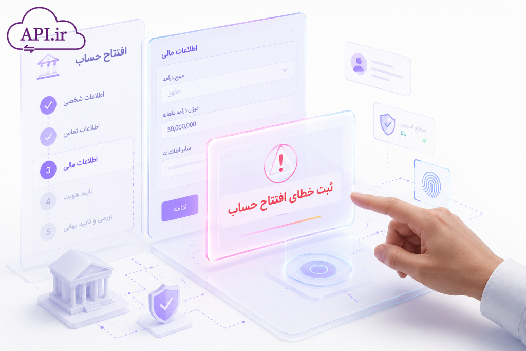 ثبت خطای افتتاح حساب