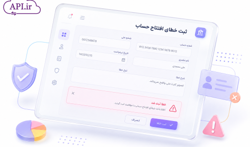 ثبت خطای افتتاح حساب