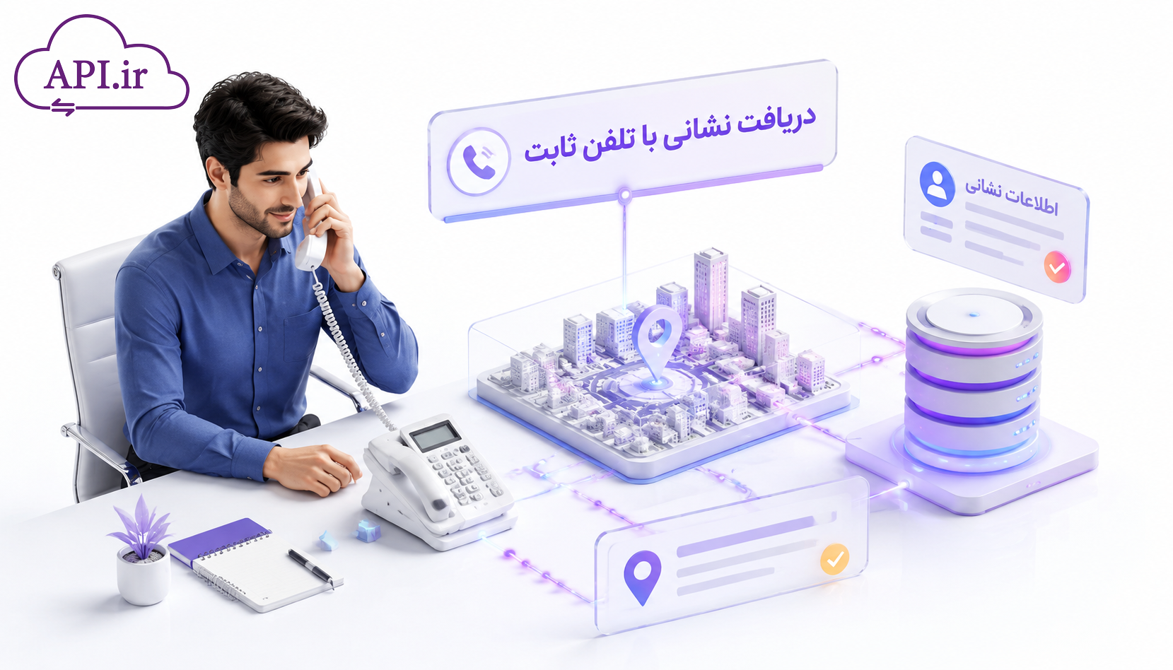 دریافت نشانی با تلفن ثابت