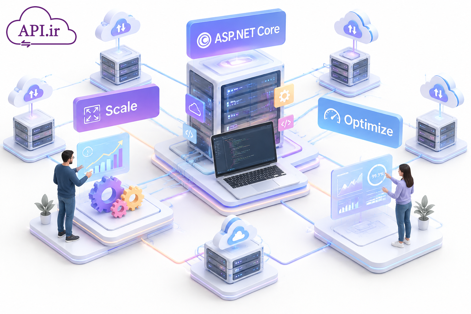 بهینه‌سازی و مقیاس‌پذیری پروژه‌های ASP.NET Core